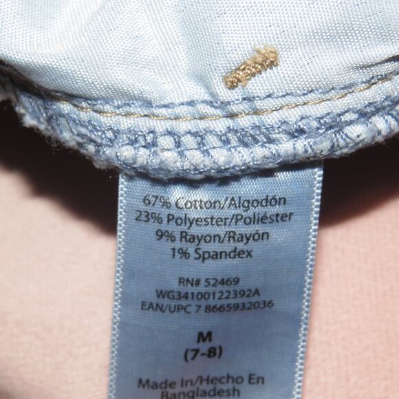 Wonder Nation Button Front Medium Wash Denim Girls Mini Skirt - Picture 6 of 7